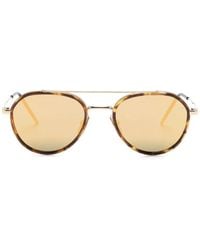 Thom Browne - Tortoiseshell-Effect Double-Bridge Sunglasses - Lyst