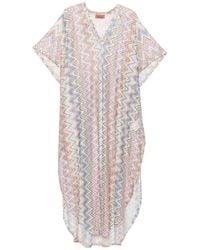 Missoni - Zigzag-Knit Maxi Kaftan Dress - Lyst