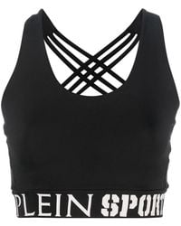 Philipp Plein - Logo-Print Sport Bra - Lyst