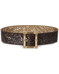 Etro - Laser-Cut Leather Belt - Lyst