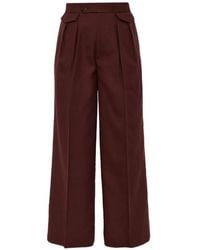 Issey Miyake - Creased Wide-Leg Trousers - Lyst