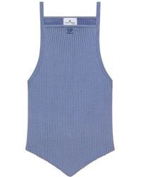 Courreges - Pointy Ribbed-Knit Tank Top - Lyst
