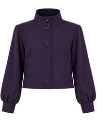 Liviana Conti - Puff-Sleeve High-Neck Jacket - Lyst