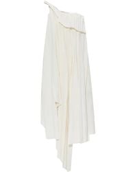 McQueen - Asymmetric Midi Dress - Lyst