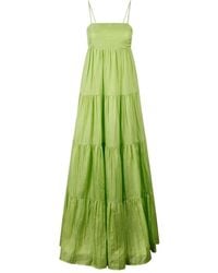 THE ROSE IBIZA - Silk Maxi Dress - Lyst