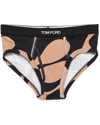 Tom Ford - Abstract-Print Logo-Waistband Briefs - Lyst