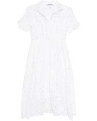 Dice Kayek - Embroidered Cotton Midi Dress - Lyst