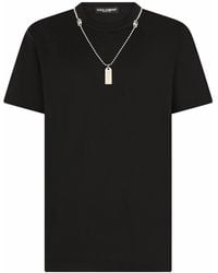 Dolce & Gabbana - Logo Dog-Tag T-Shirt - Lyst