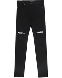 RTA - Knee Embroidered Jeans - Lyst