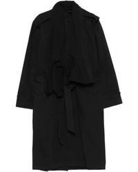ALAINPAUL - Draped Belted Trench Coat - Lyst