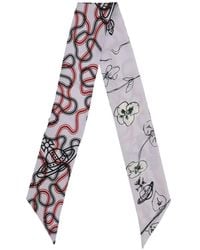Vivienne Westwood - Orb Floral-Print Scarf - Lyst