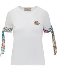 ALESSANDRO ENRIQUEZ - Camiseta con detalle de fular - Lyst