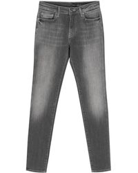 Armani Exchange - Skinny Jeans Met Logopatch - Lyst