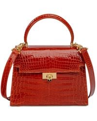 Kwanpen - Crocodile-Effect Top-Handle Tote Bag - Lyst