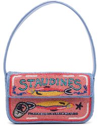 STAUD - Tommy Ines Bead-embellished Shoulder Bag - Lyst