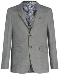 Etro - Fine-Checked Single-Breasted Blazer - Lyst