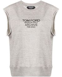 Tom Ford - T-shirt en soie à logo imprimé - Lyst