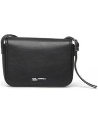KARL LAGERFELD - Logo-Detail Saddle Bag - Lyst