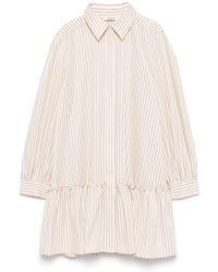 Sandro - Rhinestone-Embellished Striped Shirt Dress - Lyst