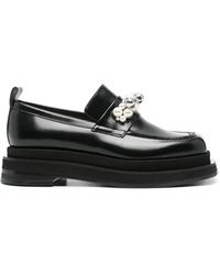 Simone Rocha - ブラック Bell Charm Heart Toe プラットフォーム ローファー - Lyst