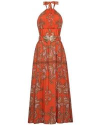 Cara Cara - Dena Paisley-Print Belted Maxi Dress - Lyst