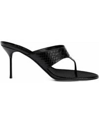 Paris Texas - Lidia Snake-Effect Thong Sandals - Lyst