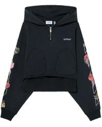 Off-White c/o Virgil Abloh - Bookish Flower Poket Crop Hoodie - Lyst