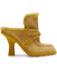 Burberry - Mules Ekd Aus Veloursleder - Lyst