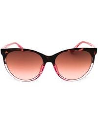 GUESS EYEWEAR - Tortoiseshell-Effect Round-Frame Sunglasses - Lyst