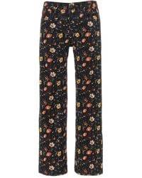 R13 - Joan Kick floral-print jeans - Lyst