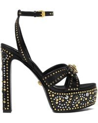 Versace - 140Mm La Medusa Platform Studded Sandals - Lyst