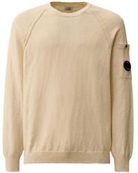 C.P. Company - Crew-Neck Lens Raglan Sweater - Lyst