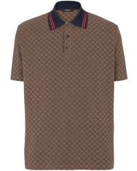 Balmain - Mini monogram-jacquard polo shirt - Lyst