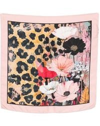 D'Aniello - Floral Leopard-Print Scarf - Lyst