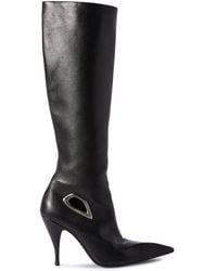 Off-White c/o Virgil Abloh - Crescent Knee-High Leather Boots - Lyst