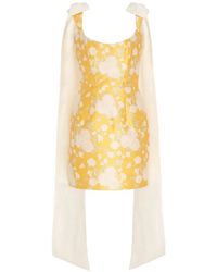 Markarian - Celestia Floral-Brocade Mini Dress - Lyst