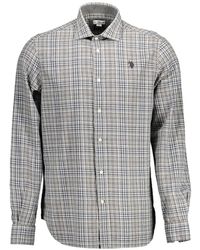 U.S. POLO ASSN. - Checked Embroidered-Logo Shirt - Lyst