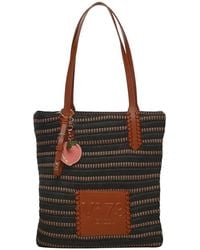 V73 - Striped Top Handle Shoulder Bag - Lyst