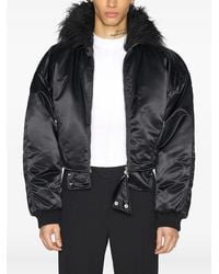 Mugler - Fur Collar Bomber Jacket - Lyst