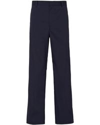Prada - Mid-Rise Tapered Trousers - Lyst