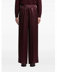 Peserico - Satin-Finish Wide-Leg Trousers - Lyst