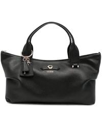 Guess - Sac À Main Grainé À Plaque Logo - Lyst