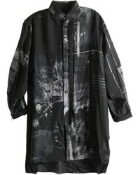 Y's Yohji Yamamoto - Abstract-print shirt mini dress - Lyst