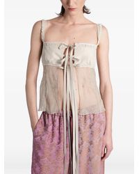 Ann Demeulemeester - Gila Embroidered Lace-Trim Top - Lyst