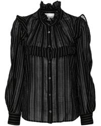Isabel Marant - Idety pinstriped cotton shirt - Lyst