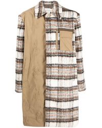 Feng Chen Wang - Tartan Patchwork Shirt Coat - Lyst