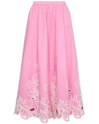 Cinq À Sept - Espe Pailey Bloom Embroidered Flared Skirt - Lyst