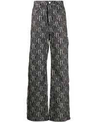 Amiri - Logo-Print Straight-Leg Trousers - Lyst