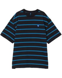 Adererror - Striped Logo-Patch T-Shirt - Lyst