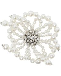 N°21 - Flower Pearl Brooch - Lyst